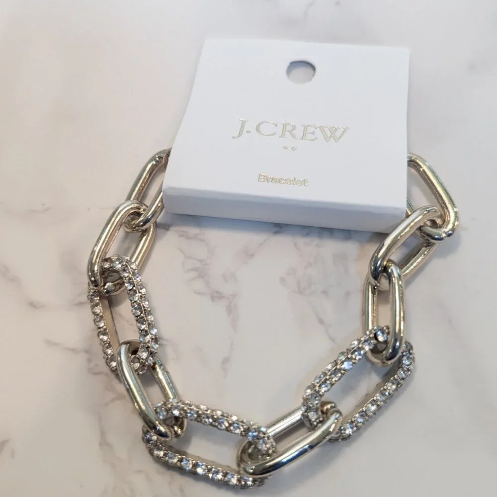 J.Crew Factory Pavé Links Bracelet - Picture 4 of 6